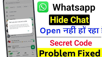 Setup your secret code whatsapp problem,how to fix whatsapp setup your secret code