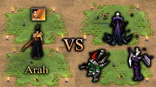 Battle Realms - Arah vs 3 Range Units and Range Heroes!