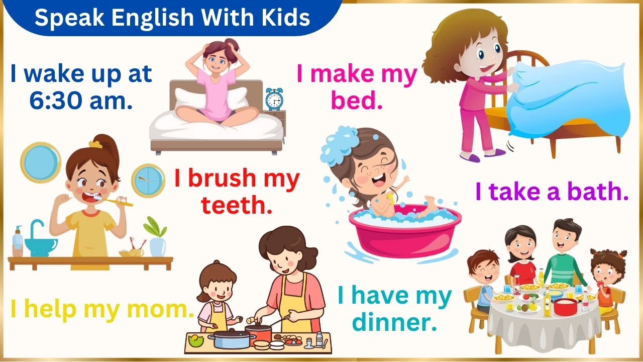 Speak English With Kids | Short Phrases In English | English Short ...