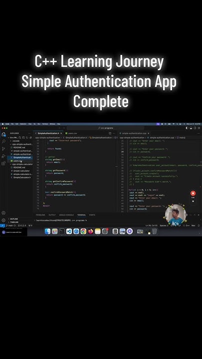 C++ Learning Journey Simple Authentication App Complete - YouTube