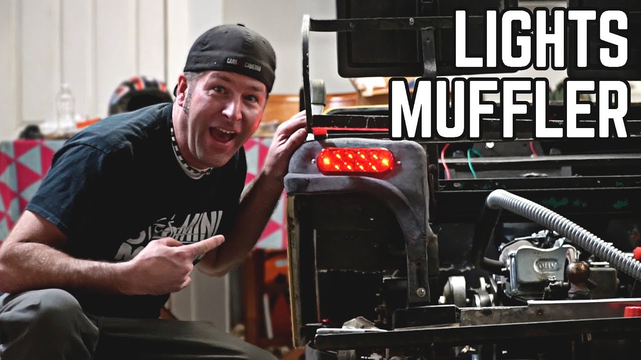 kartable Golf Cart Pt. 4 | Muffler Hack, Lights, Body Mounted!