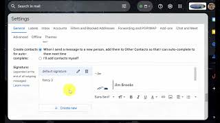 Changing your signature in gmail
