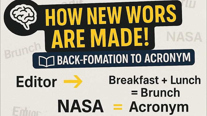 L-20 | Word Formation Process |  Back Formation➡️Acronym | Explained in Hindi | MEG 04 | IGNOU |