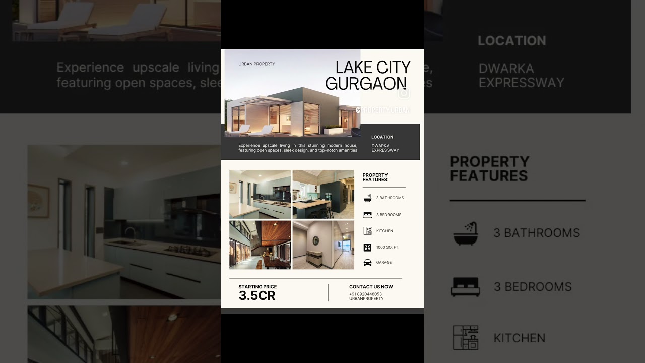 The Lake City 80 Acres township Upcoming on Gurgaon Dwarka Expessway Investment Start 3.5Cr