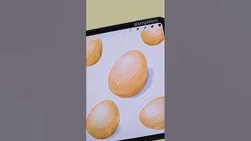 SIMPLE Egg made EASY in Procreate  🥚 #procreate #shorts #art