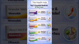 Top 5 Essential Medicine & Their Uses | Health Tips #Shorts #Viral