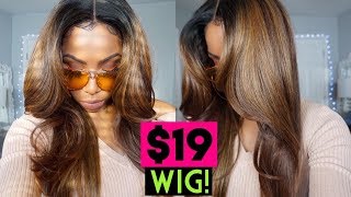 $19 BEST WIG OF 2019! BOMB AF ASH BLONDE COLOR MELT LACE FRONTAL 'JUNE' JANET COLLECTION