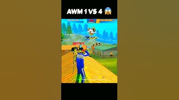 1 VS 4 AWM 😱 #freefireindia #freefireshorts #gamingshorts #hacker