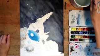 ghibli studio watercolor let