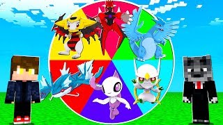 NOVA ROLETA POKEMON DE LENDARIOS RAROS NO MINECRAFT !! ( Pokemon Roulette )  