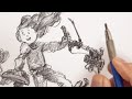 Concept art for animation 9 a 21 min concept development sketch  pencil on paper process asmr