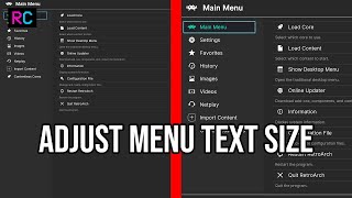 How to adjust RetroArch menu text size