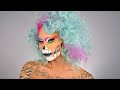 Dripping / Melting Rainbow Skull - Halloween Makeup Tutorial | Kimora Blac