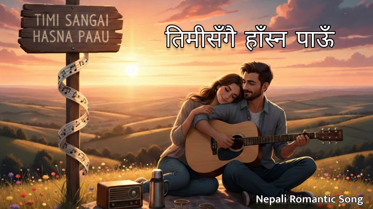 तिमीसँगै हाँस्न पाऊँ | Timi Sangai Hasna Paau | Official Lyrics Video | Nepali Romantic Song 