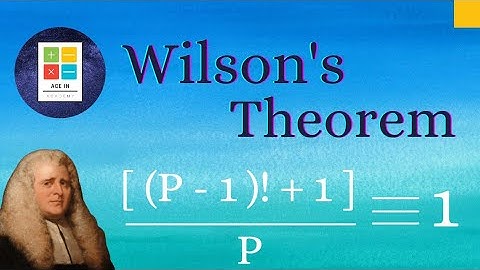 Number Theory | Wilson