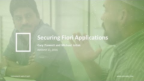 Webinar: Securely Implementing Your Fiori Applications