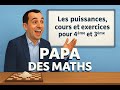 Les puissances (4) : Exercice : Simplifier des écritures de puissances.