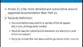 The Updated Annex 11 What does it mean for Computer Systems Validation Recording 08112011