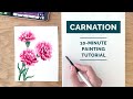 Carnation - 10-Minute Acrylic Painting Tutorial