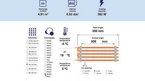 Calculate the cooling capacity of an evaporator with the SEREVA
