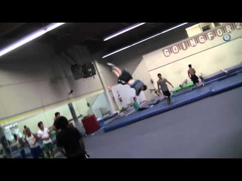 Triple Full Twist Flip- Double full over block- Gymnastics Practice