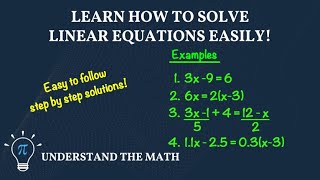 How to Solve Linear Equations | Step-by-Step Examples