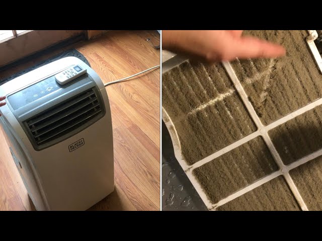 cleaning “ALL 3” air filters (portable black and decker air conditioner) 14,000  btu 