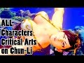 Street Fighter 5 - All Characters Critical Arts on Chun-Li Summer Costume~1080P HD 60fps~