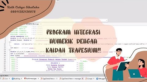 Ruth Cahya Sihaloho - PROGRAM INTEGRASI NUMERIK DENGAN KAIDAH TRAPESIUM MENGGUNAKAN C++
