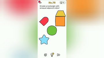 Brain Out Level 76 create a rectangle with unequal adjacent sides!