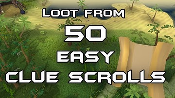 Loot From 50 Easy Clue Scrolls | After Update | RS 2007