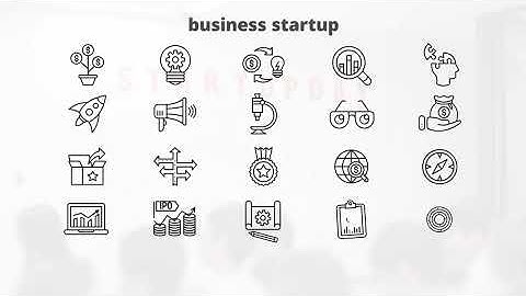 Business Startup – Thin Line Icons | After Effects Project - Envato elements