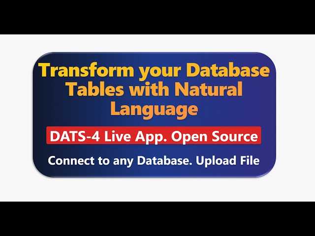 Database & SQL AI: On-the-fly database transformation with natural language