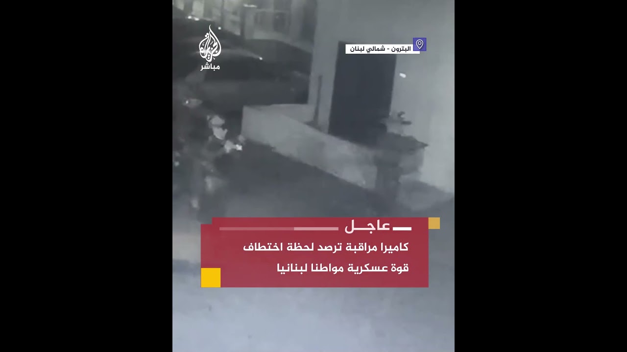 كاميرا مراقبة ترصد لحظة اختطاف قوة عسكرية مواطنا لبنانيا