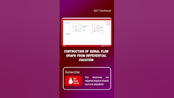 Construction of Signal Flow Graph from Differential Equations #control #electricalengineering