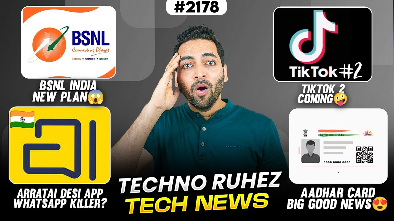 BSNL New Plan😱,Arratai Killed WhatsApp?,Tiktok 2 Coming😭,Aadhar Card Good News,CMF New Launch