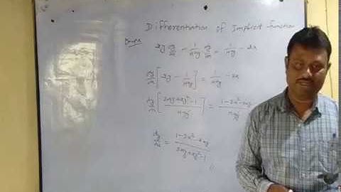 Differentiation Of Implicit Functions in Hindi , class 12