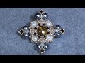 Tutorial Part 2, 3D Beaded Embroidery Brooch Pendant Element Maltese Cross