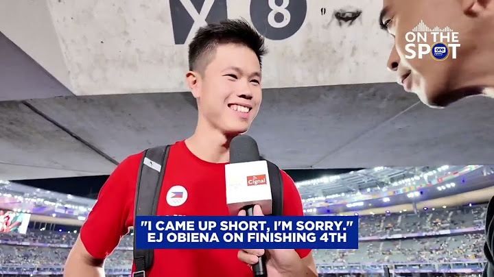 Filipino pole vaulter EJ Obiena became emotional after placing fourth in the men's pole vault finals