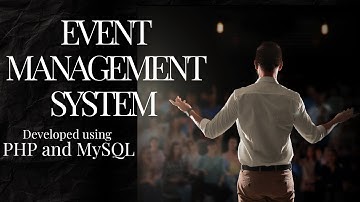 Event Management System in PHP & MySQL | Final Year Project with Source Code | Updated July 2025