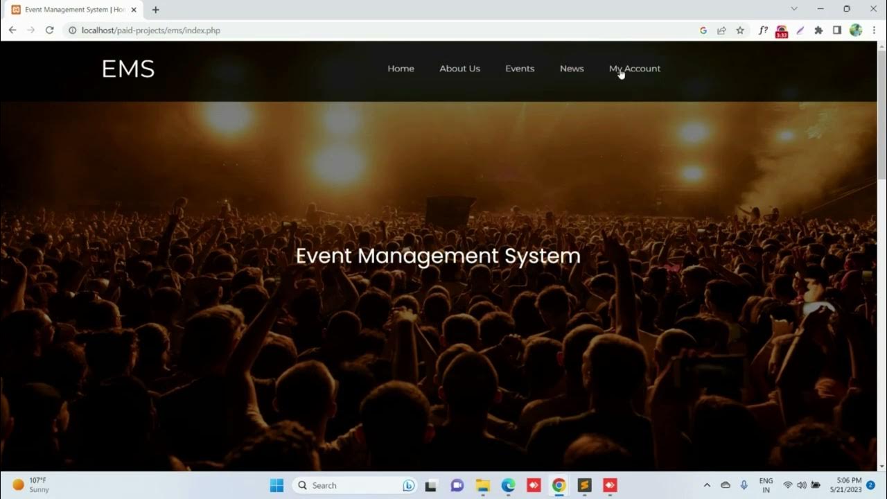 Event Management System using PHP and MySQL V2 | PHPGurukul - YouTube