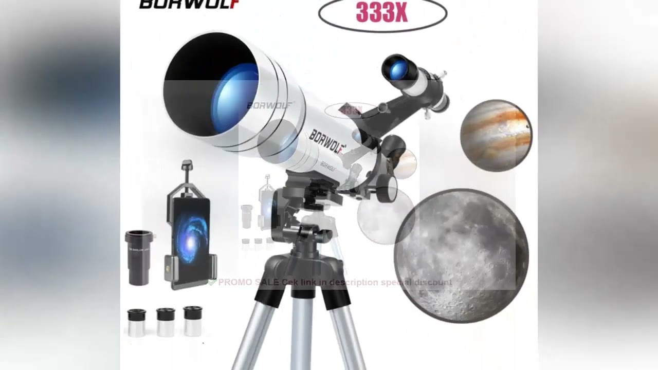 BORWOLF 70400 Professional High-definition Astronomical Telescope 333X To See The Moon and Stars Bir