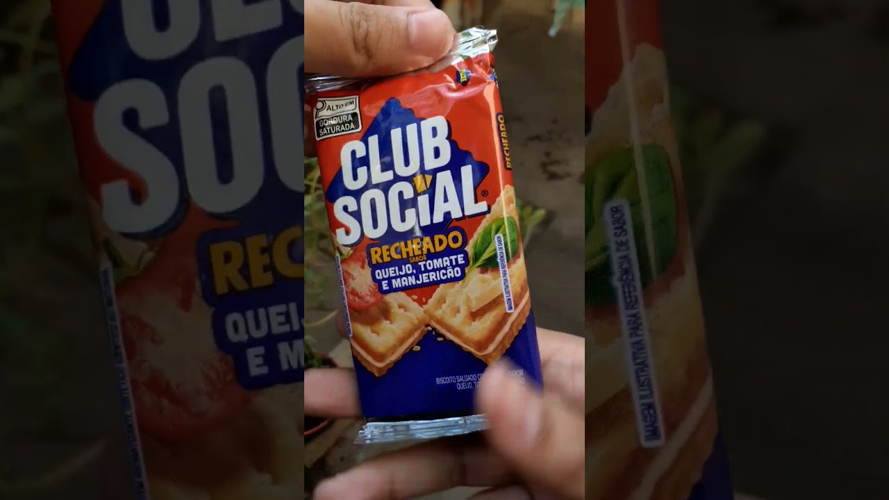 Biscoito/Bolacha Club Social Recheado Sabor Queijo Tomate e Manjericão 26,5g🍪😋🤤