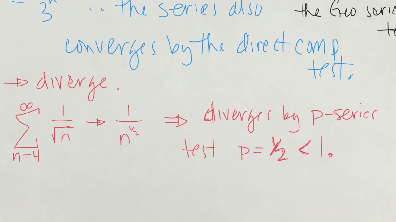 Comparison Tests for Convergence or Divergence