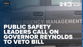 Emergency, public safety groups call on Gov. Reynolds to line-item veto more 911 fees
