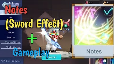 Playing with new Notes Sword effect (Solo)