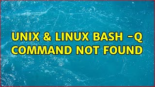 Information Unix & Linux: bash: -q: command not found News