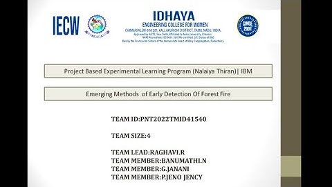 Emerging methods for Early Detection of forest fires | Nalaiya Thiran