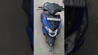 Honda Dio Wrapped Matt Blue Carbon Fibre