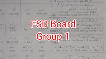 10th class Computer Science paper Lahore board group 1 mcqs 2024|| 10 class paper group 1 2024